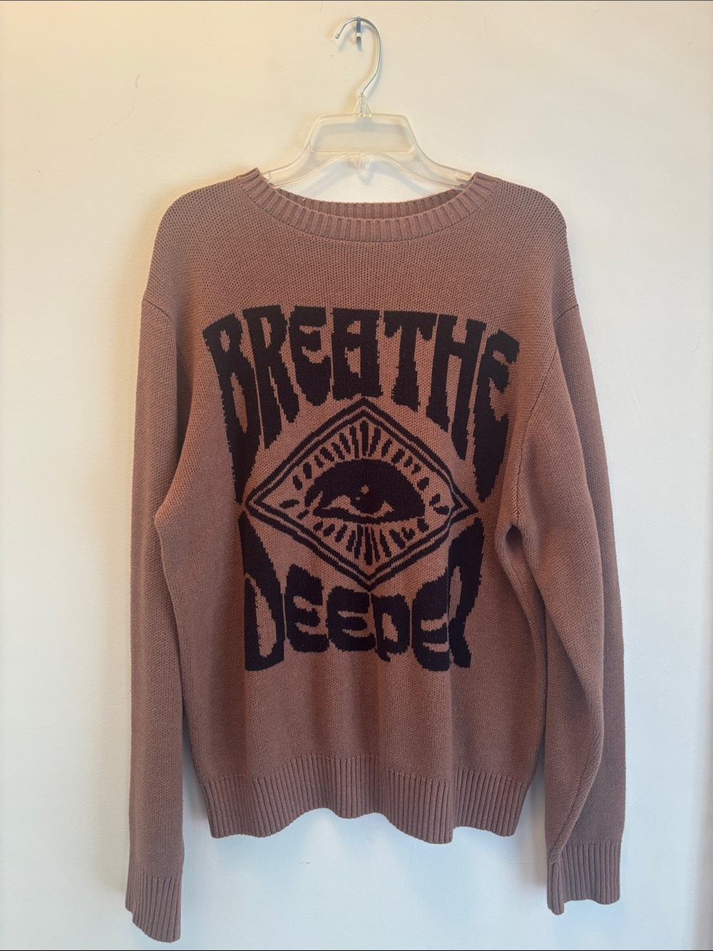 PacSun |  BREATHE DEEPER Graphic Crewneck Sweater Sz  M